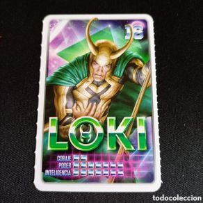 Cartes à Échanger: (HPM.12) CARTA MARVEL. DE CARREFOUR. DESCUBRE TU PODER! - N°16 LOKI